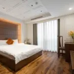 Hai Ba Trungのアパート部屋のベッド