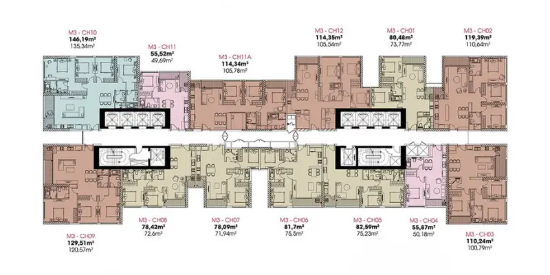 metroporis-M3の部屋の配置図面